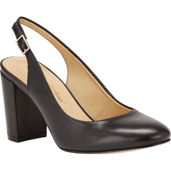 WALKING  CRADLES Michaela leather slingback pump.  Black. size 8.5 WW Like new. - Picture 2 of 12
